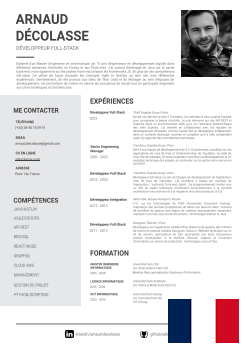 cv français manager agile senior